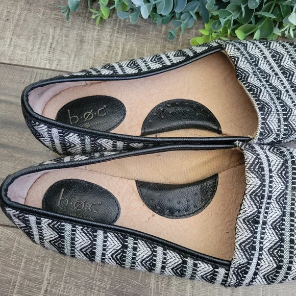 BOC Born Concept Franki Espadrille Flats Aztec Print Black Gray Womens Size 8 - Picture 5 of 9